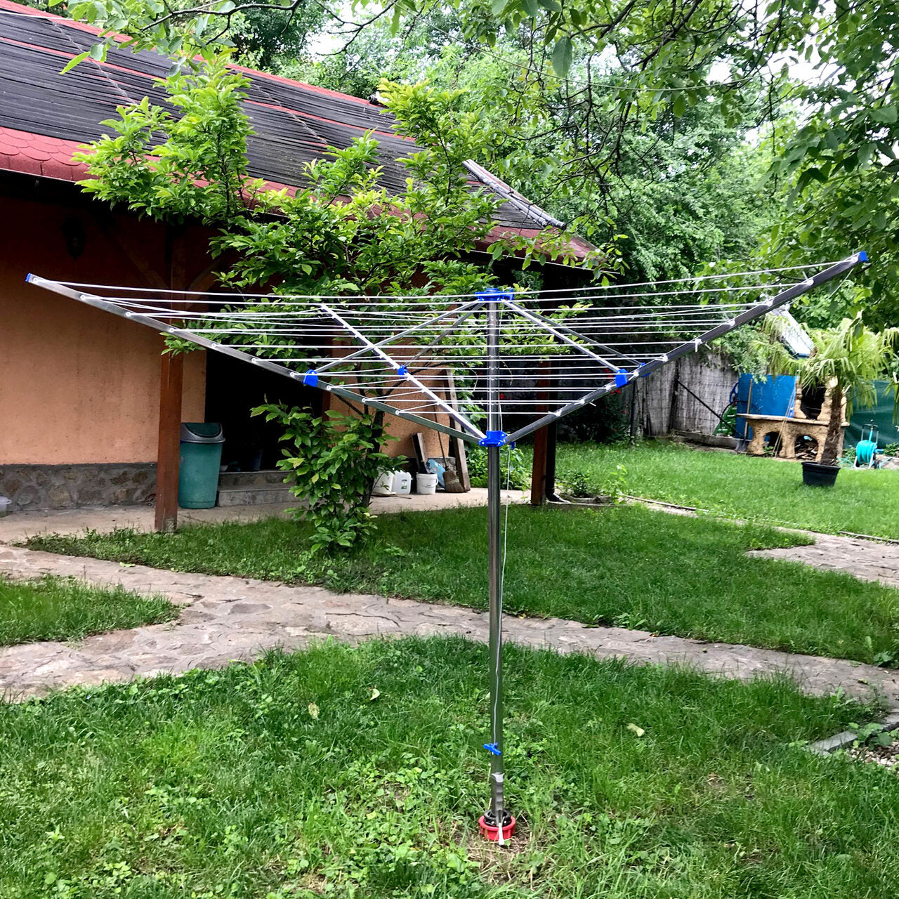 Uscator rufe, pentru exterior, 4 brate, capacitate de uscare 40 m