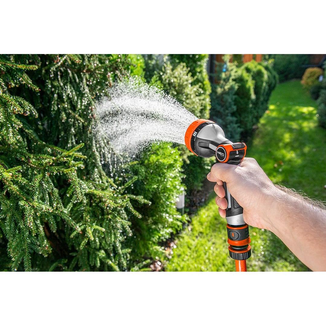 Tambur, rola, cu furtun gradina, antirasucire, pistol de stropit, accesorii, 1/2", 20 m, NEO