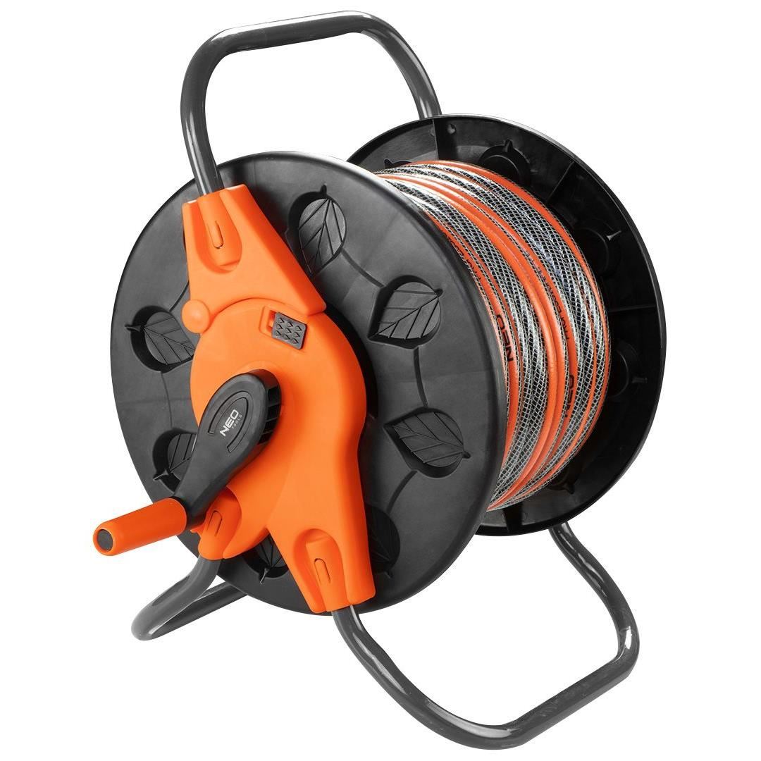 Tambur, rola, pentru furtun gradina, plastic, 1/2"-60 m, 3/4"-20 m, NEO