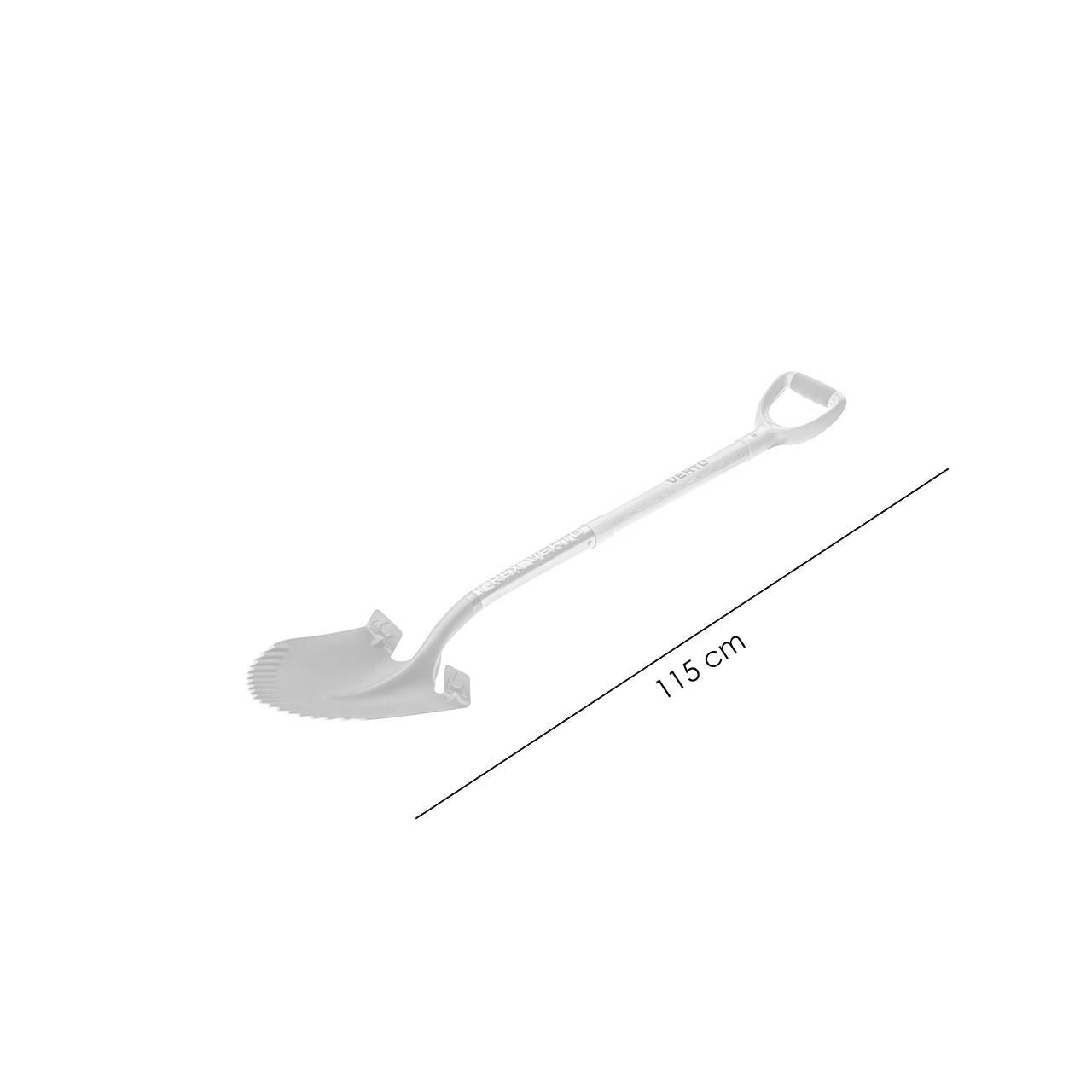 Harlet, cazma, ascutit, cu coada lemn, zimtat, 29x23 cm, 115 cm, Verto