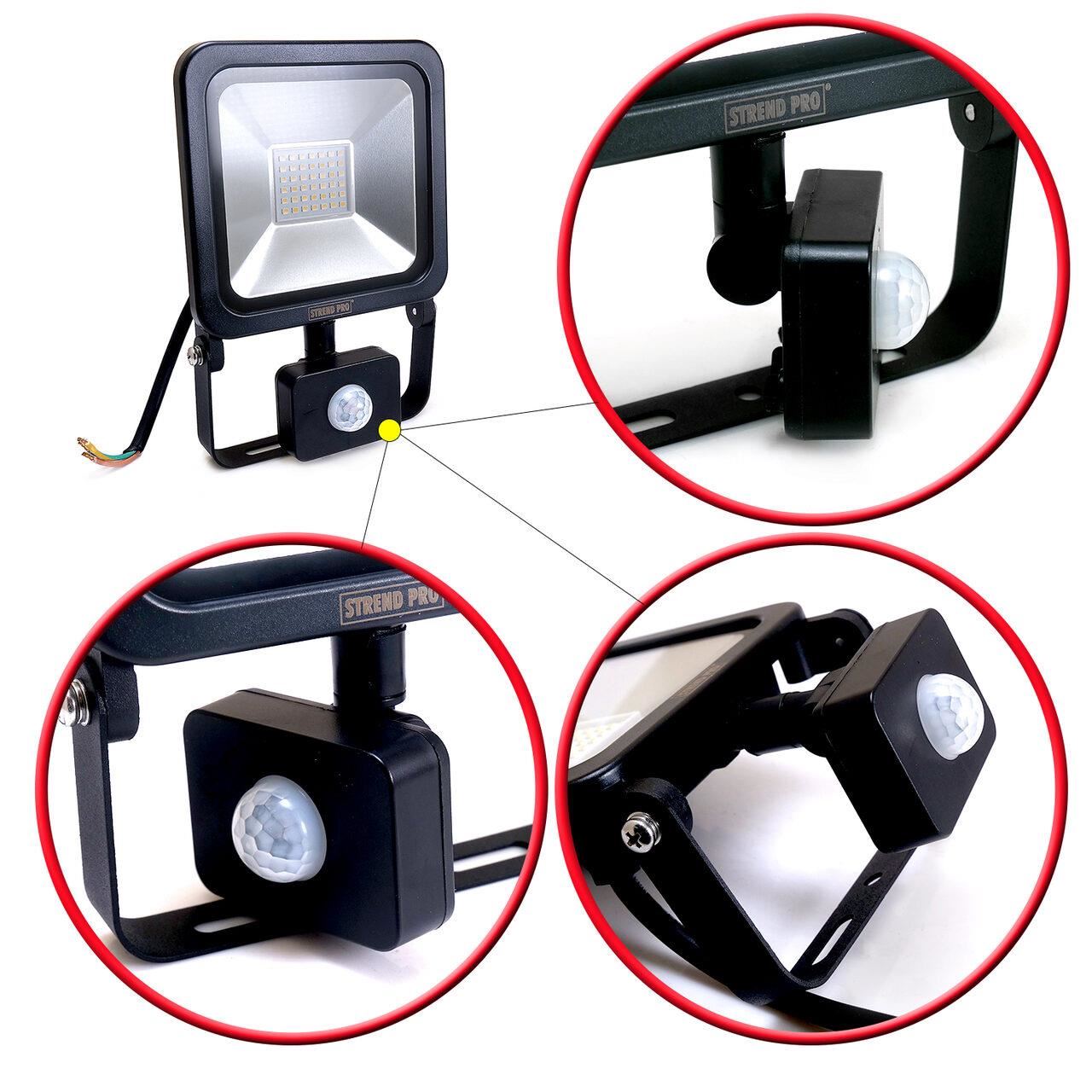 Munkalámpa, LED, szenzorral, 20 W, 1600 lm, IP44, Strend Pro