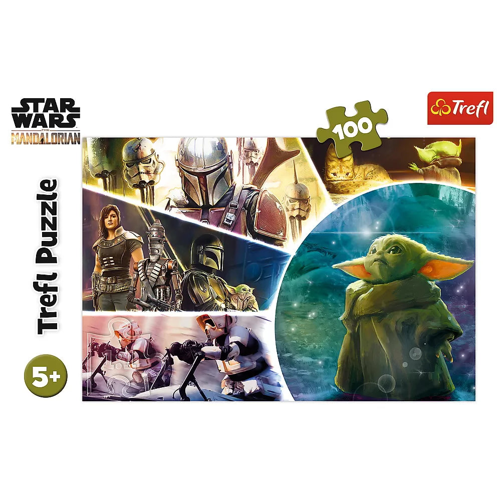 Puzzle Trefl 100 Star Wars Baby Yoda, a Madalorian