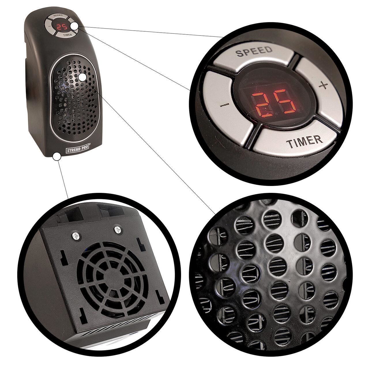 Mini ventilátoros fűtőtest, 400 W