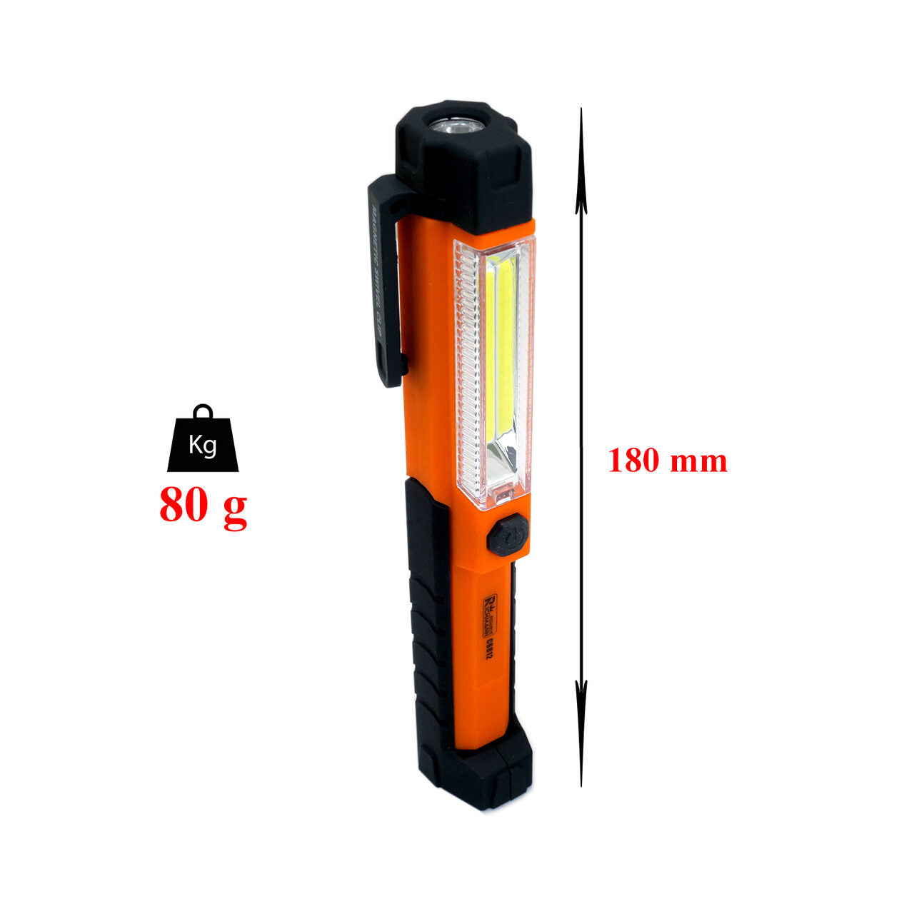 MINI zseblámpa, 145+60 lm LED, hordozható akkumulátoros lámpa, 800 mAh, RICHMANN EXCLUSIVE