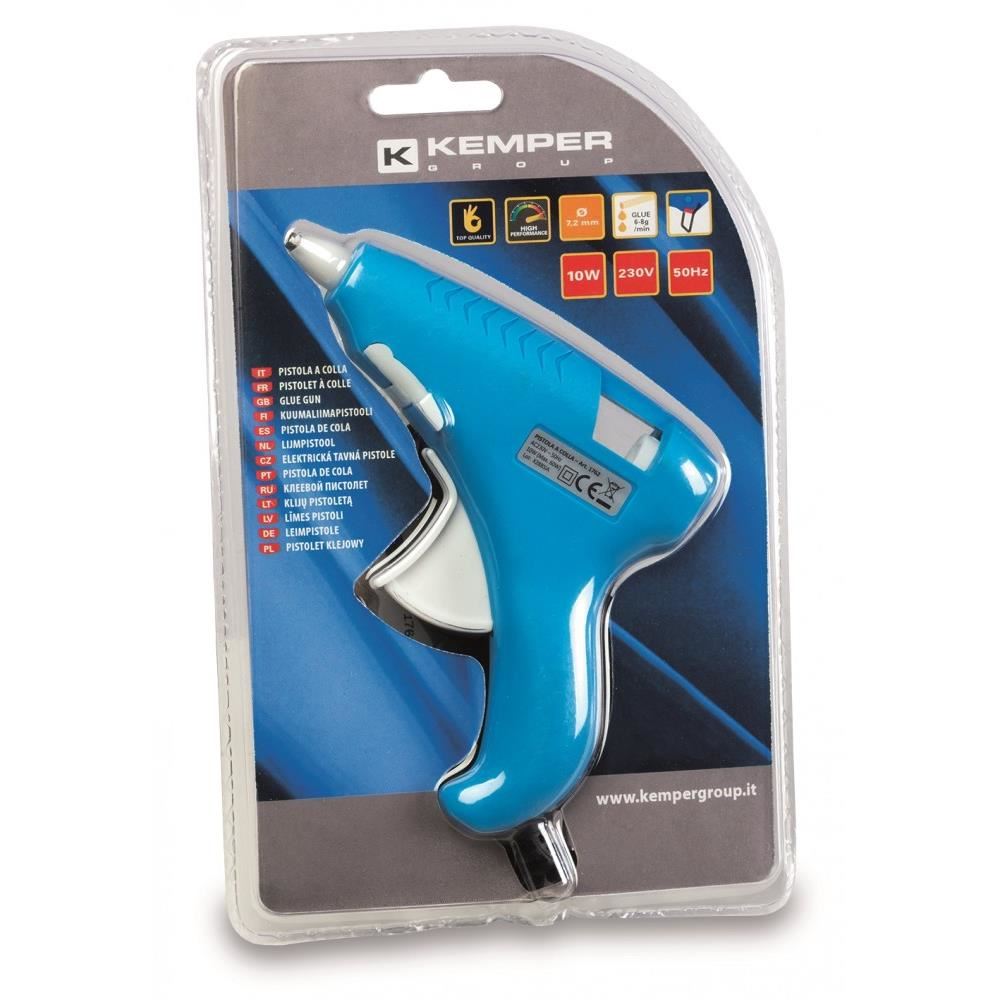 Forrasztópisztoly szilikon pálcával, 10 W, 7,2 mm, Kemper