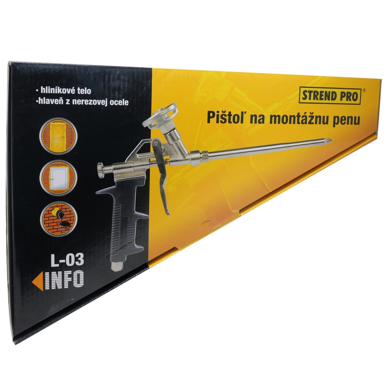 Pistol aplicat spuma, aluminiu, 18.5 cm, Strend Pro