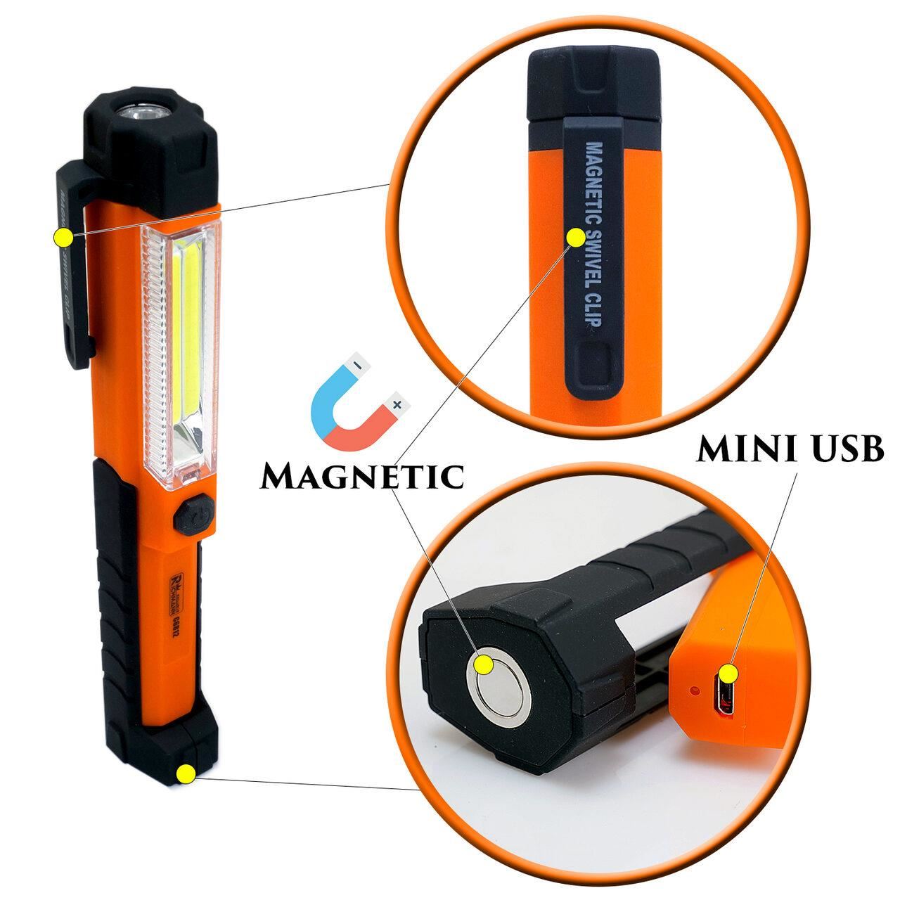 MINI zseblámpa, 145+60 lm LED, hordozható akkumulátoros lámpa, 800 mAh, RICHMANN EXCLUSIVE