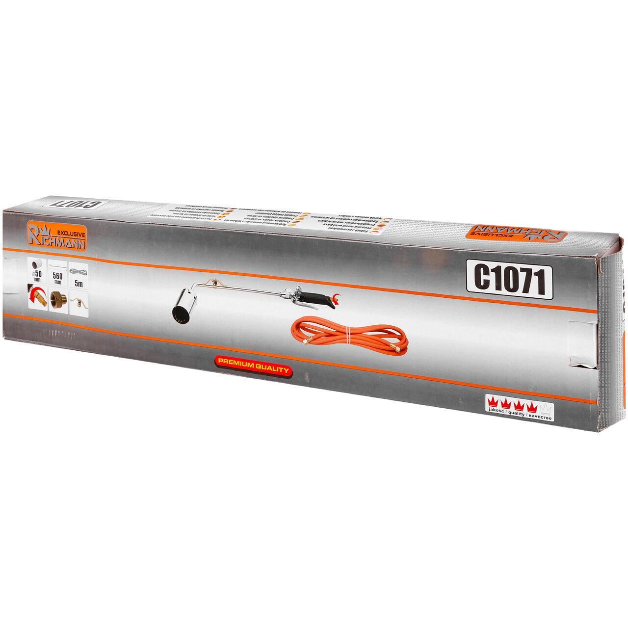 Gázégő, 20 kW, 5 m tömlővel, 50/560 mm-es fúvókával, Richmann Exclusive