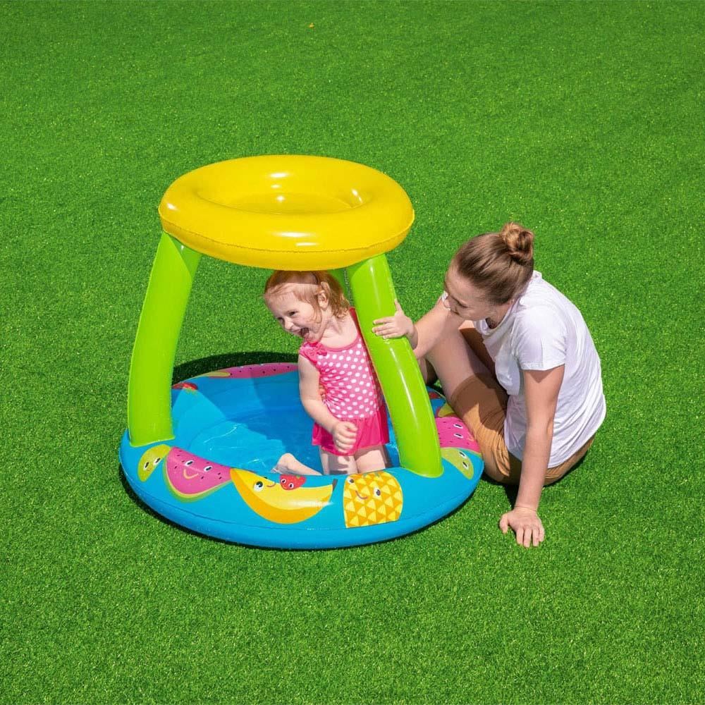 Piscina gonflabila pentru copii, rotunda, cu acoperis, albastru, 94x89x79 cm, Bestway Fruit