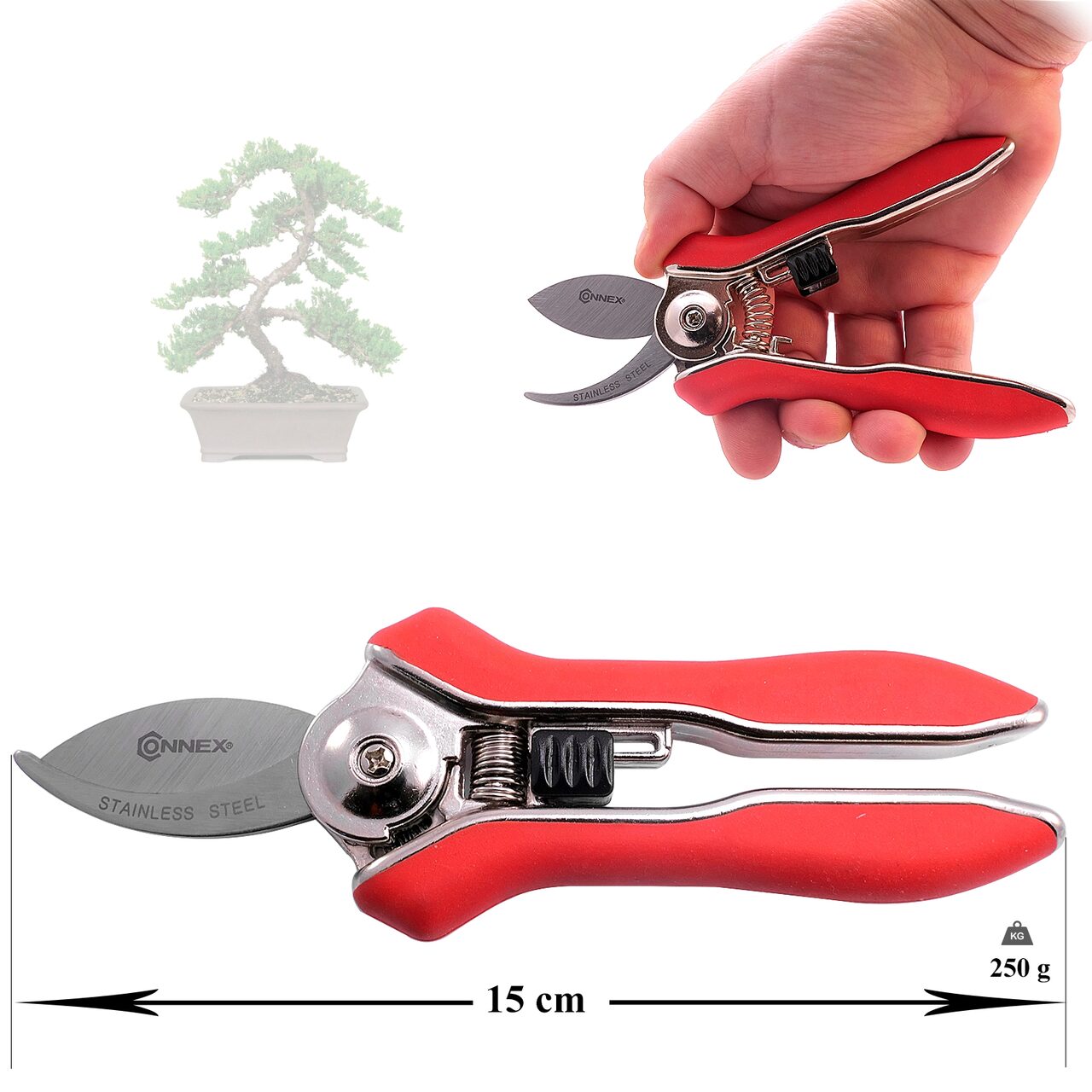 Foarfeca taiat flori, tip bypass, profesionala, 15 cm