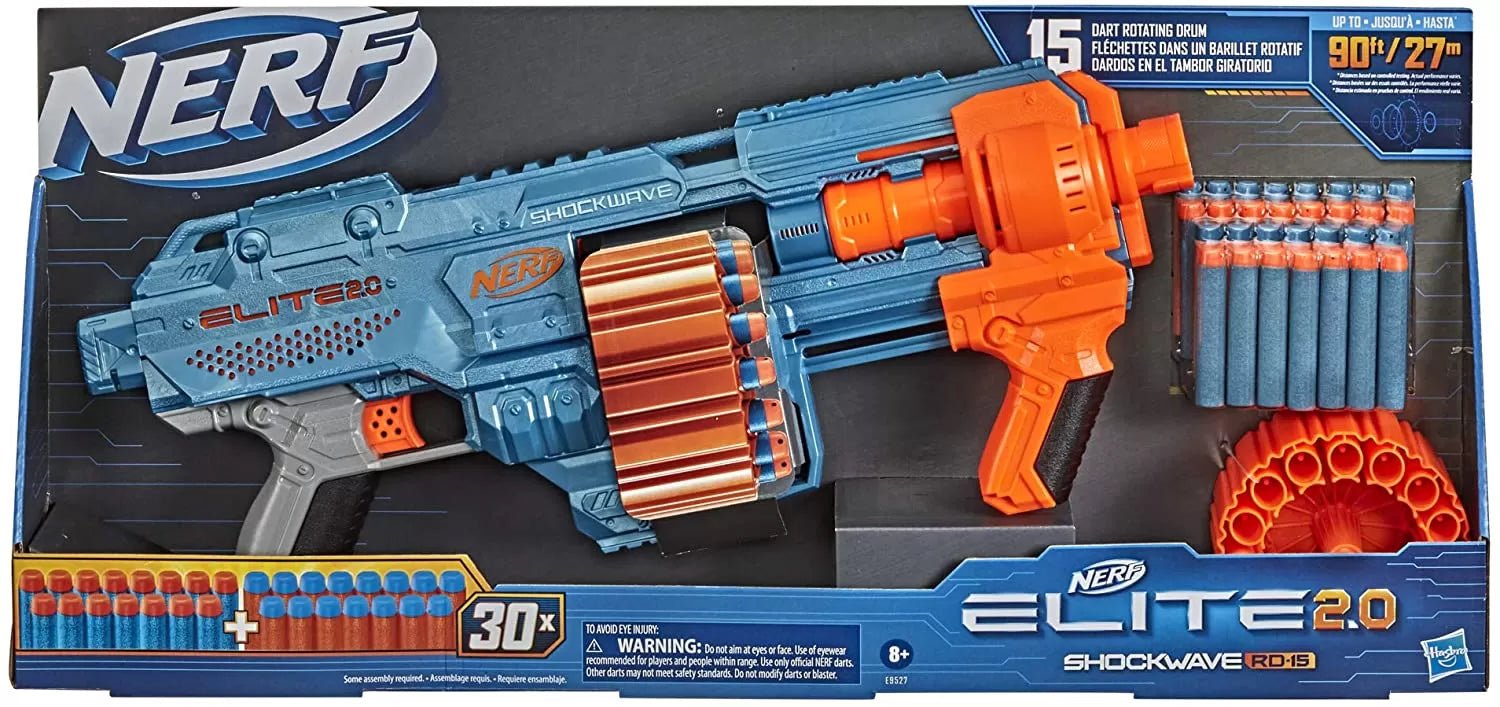 Nerf blaster 2.0 elite shockwave rd-15