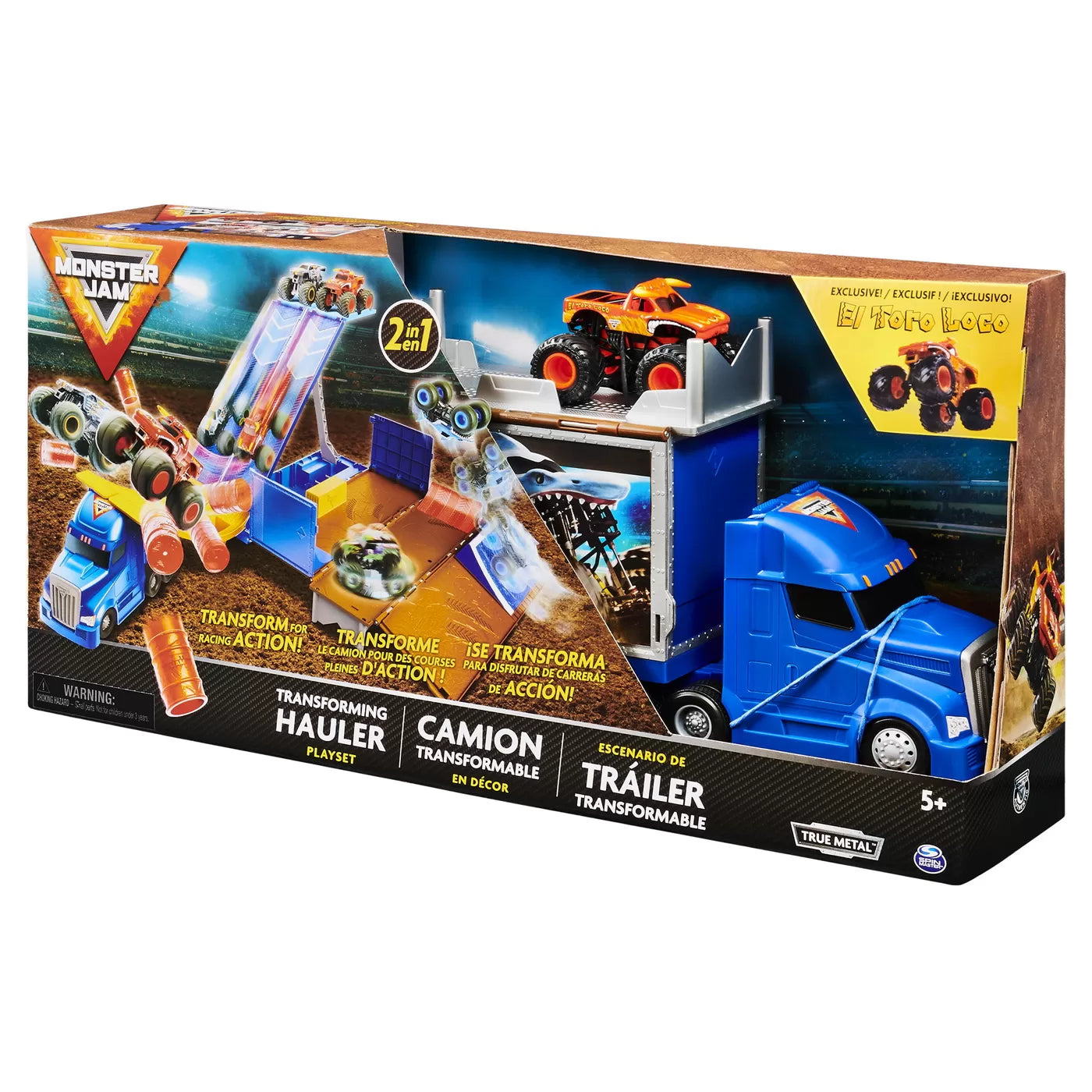 Monster jam set de joaca camionul convertibil in arena