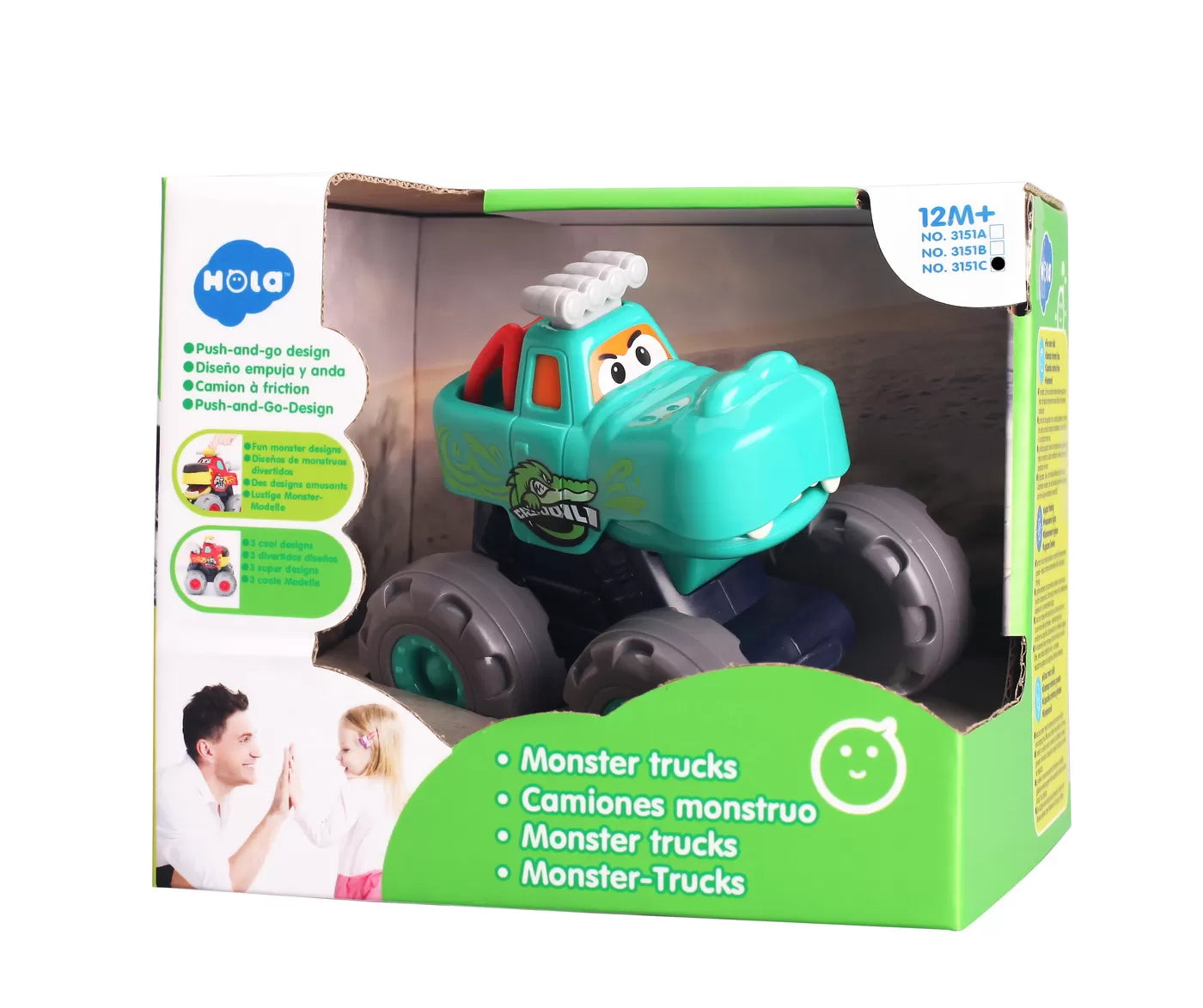 Masinuta bebe monster truck crocodilul