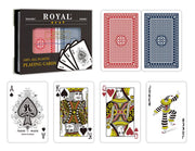 Set 2 pachete carti royal canasta poker din plastic