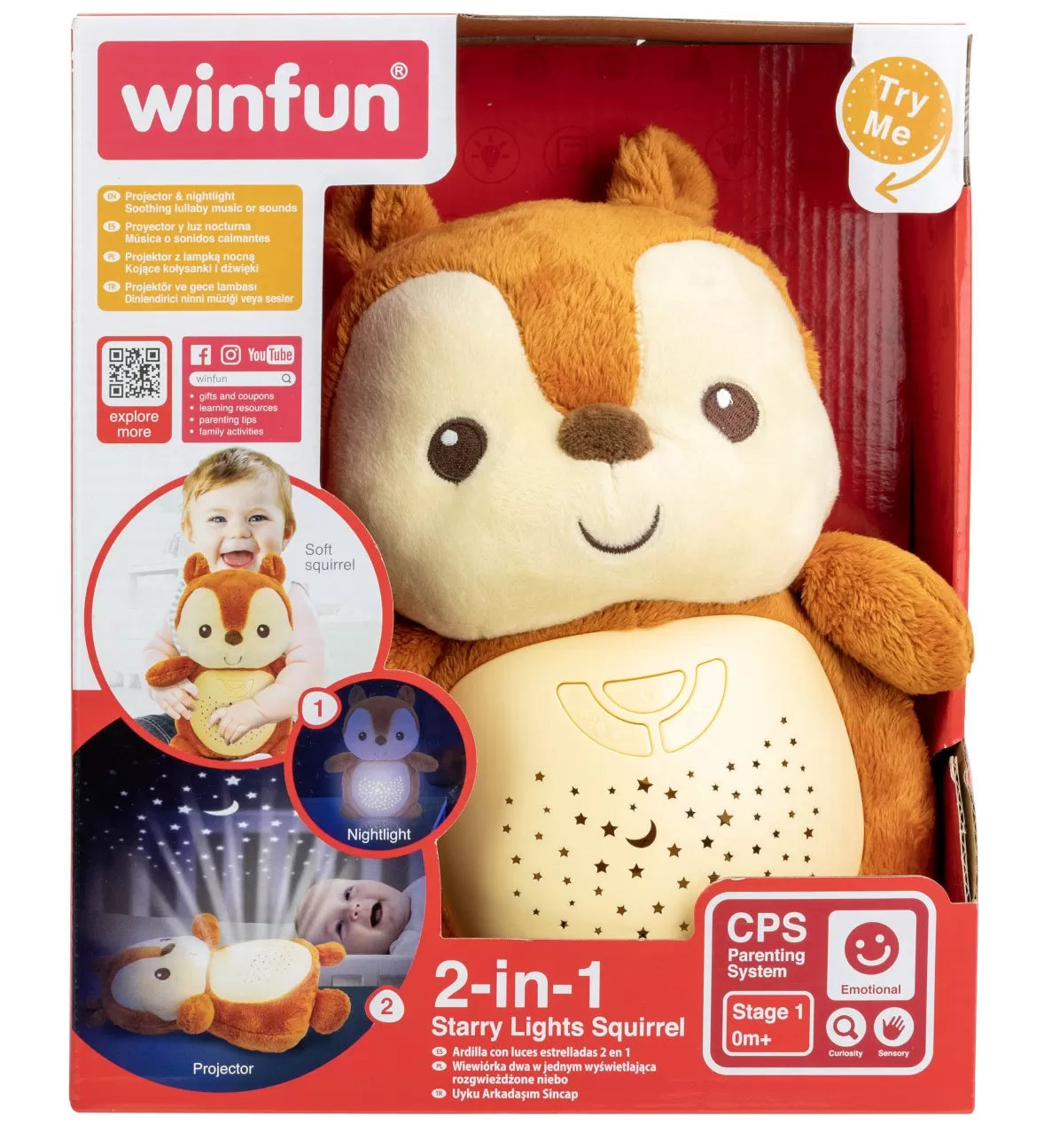Winfun proiector si lampa de veghe veverita
