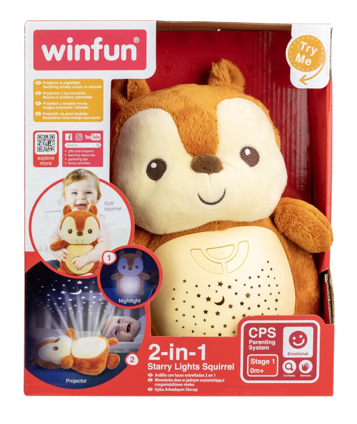 Winfun proiector si lampa de veghe veverita