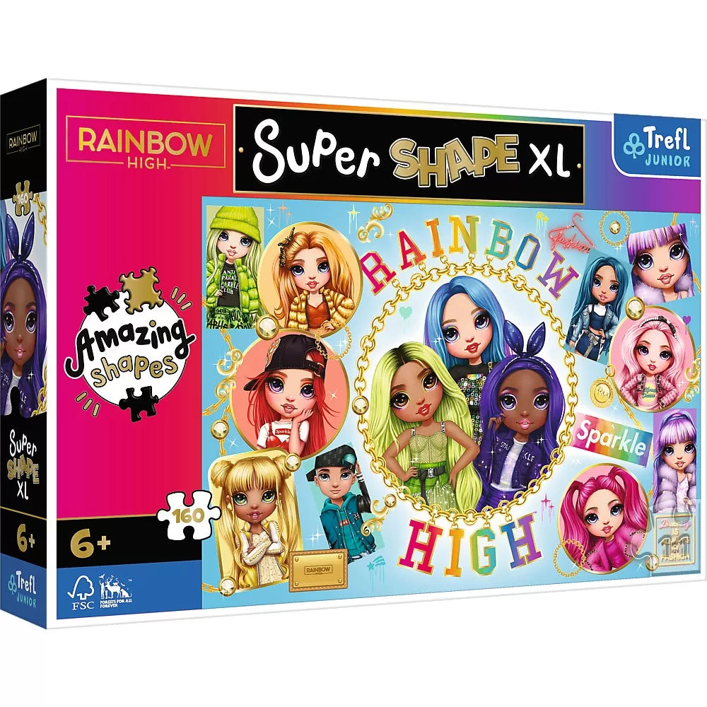 Puzzle trefl primo super shape xxl 160 rainbow high prietenele colorate