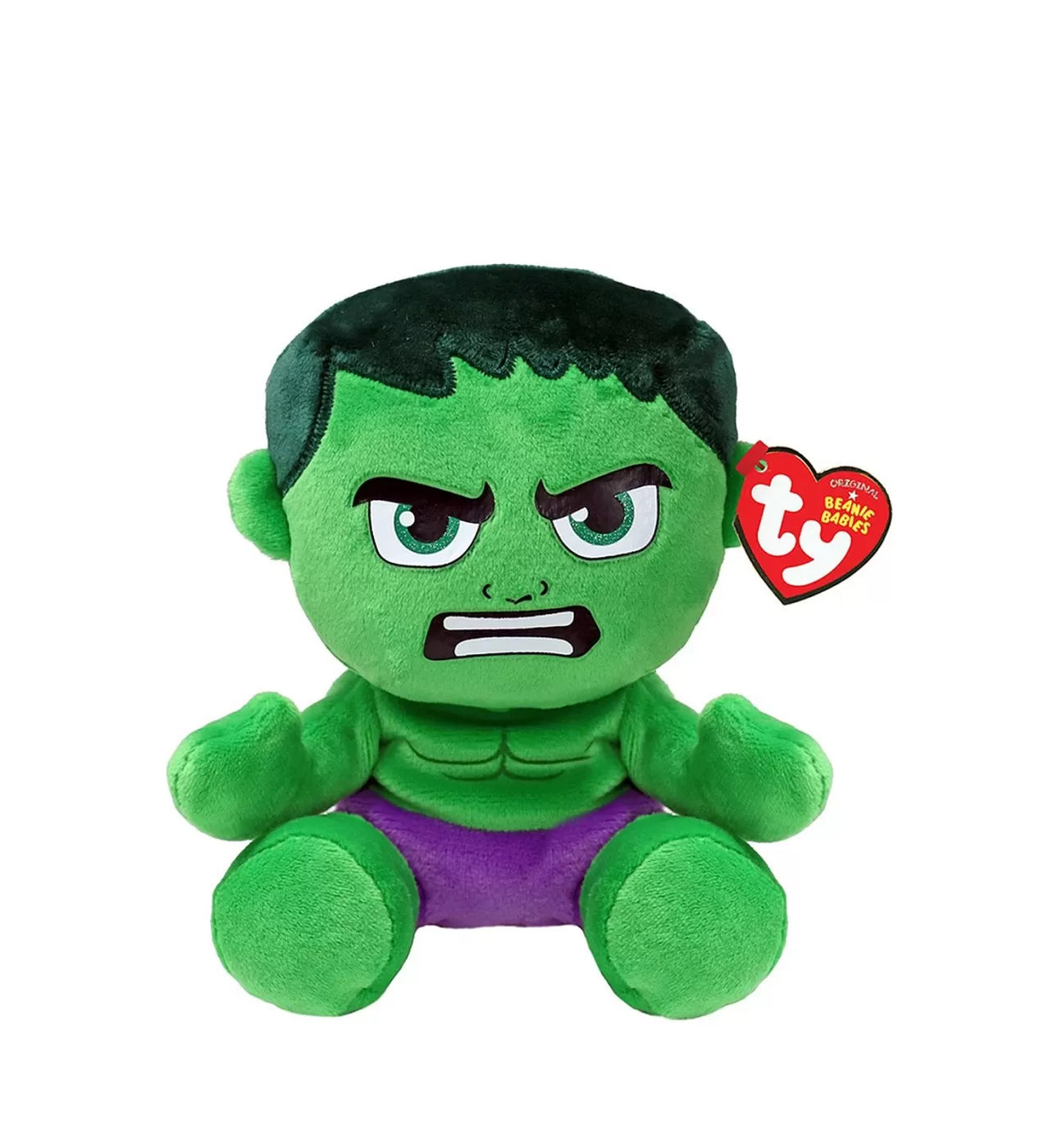 Plus ty 15cm beanie babies soft marvel hulk