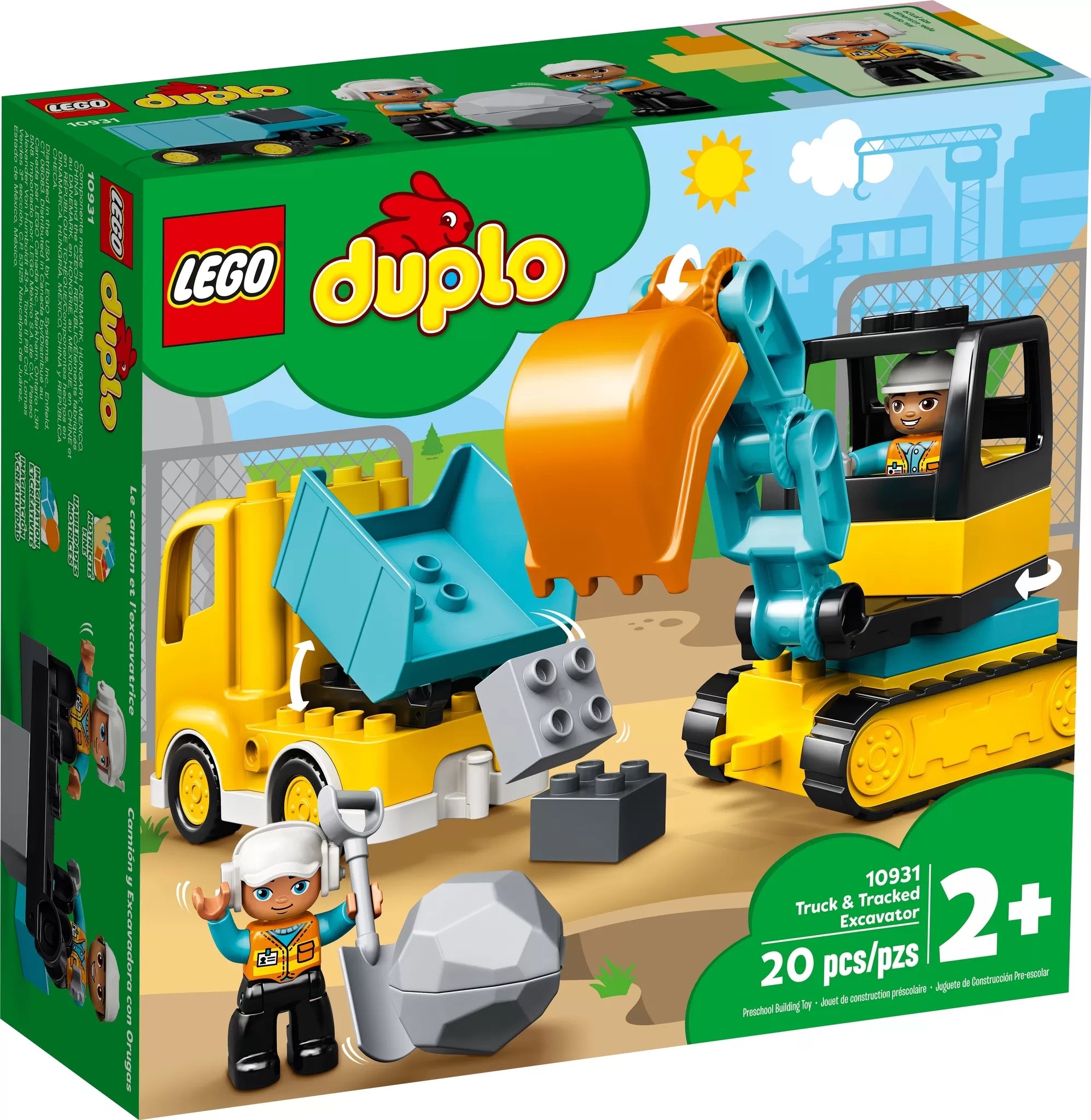 Lego duplo  camion si excavator pe senile 10931
