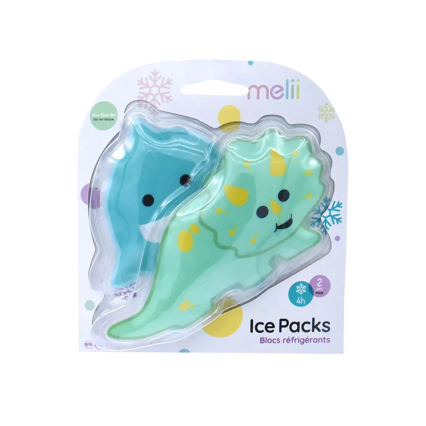 Set 2 pachete gel termic melii model dino rechin