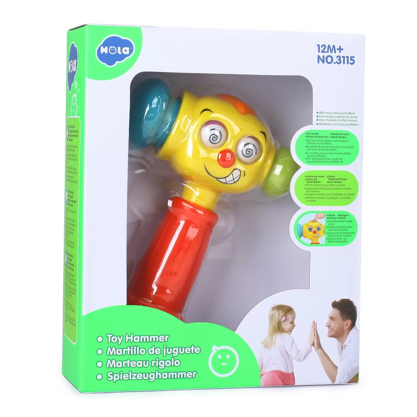 Ciocan interactiv si educativ cu lumini si sunete
