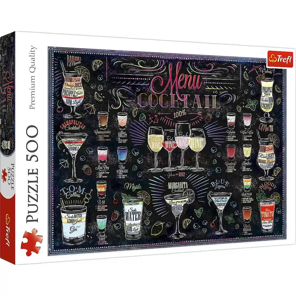 Puzzle trefl 500 meniul de cocktailuri