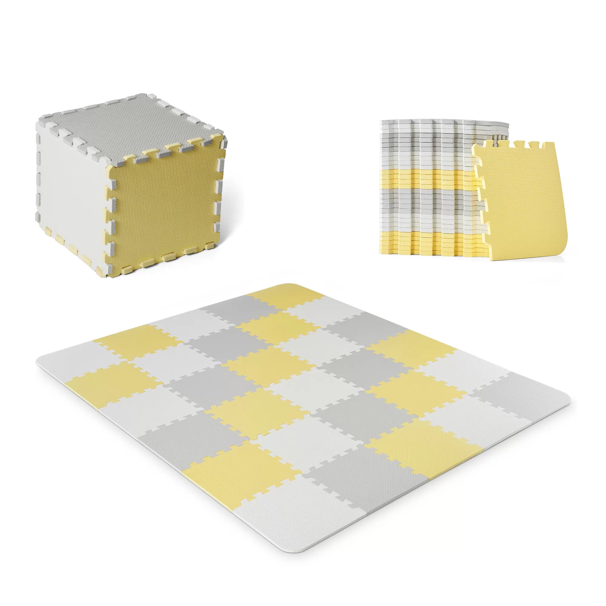 Saltea de joaca kinderkraft luno, spuma, yellow