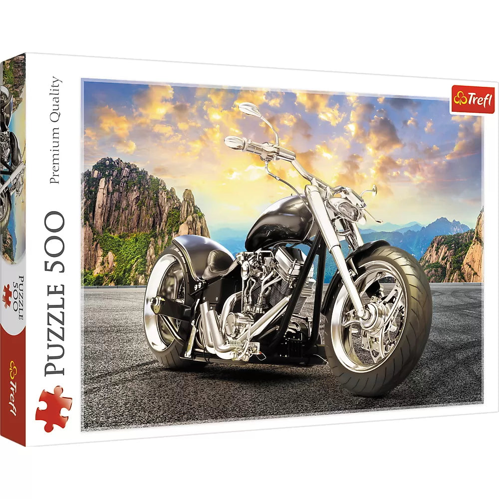 Puzzle trefl 500 motocicleta neagra