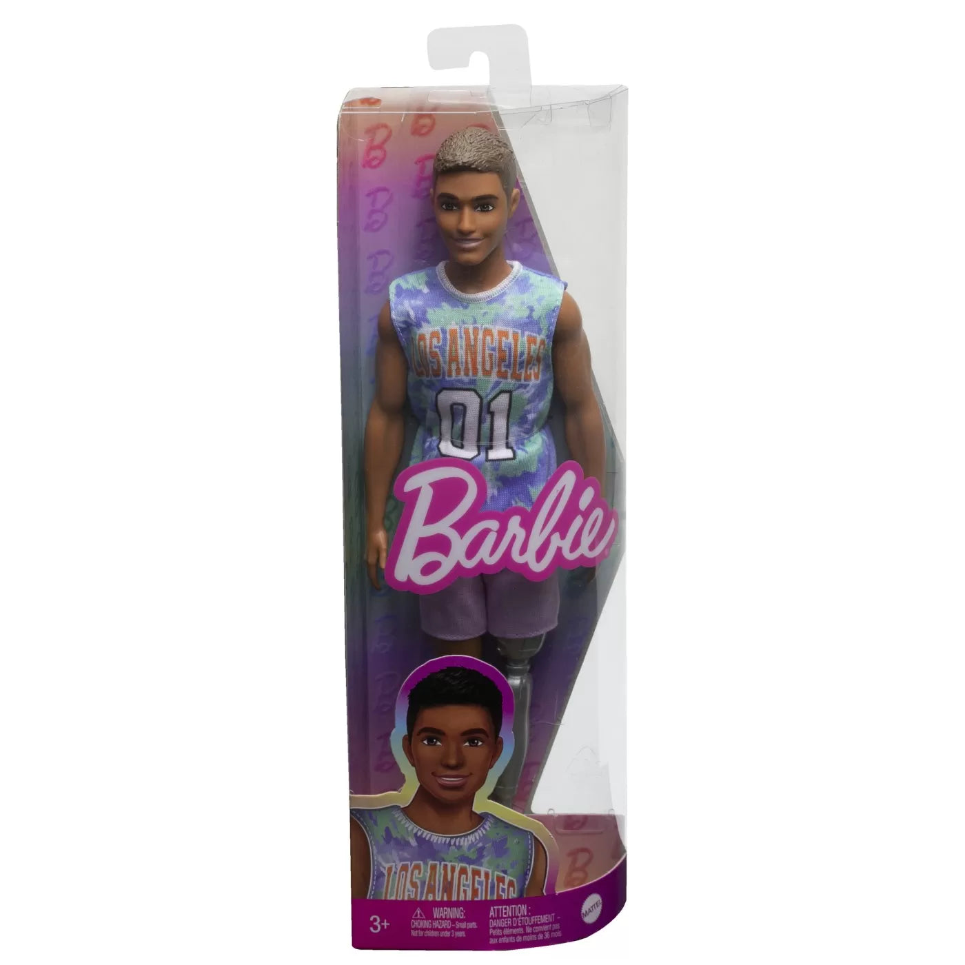 Barbie papusa baiat fashionistas saten cu un picior cu proteza