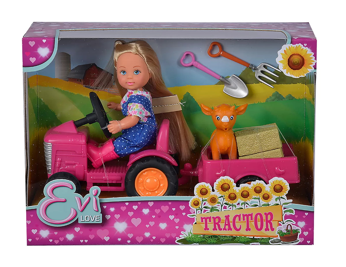 Papusa evi love cu tractor 
