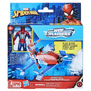 Spiderman set vehicul hydro jet si figurina spider man 10cm