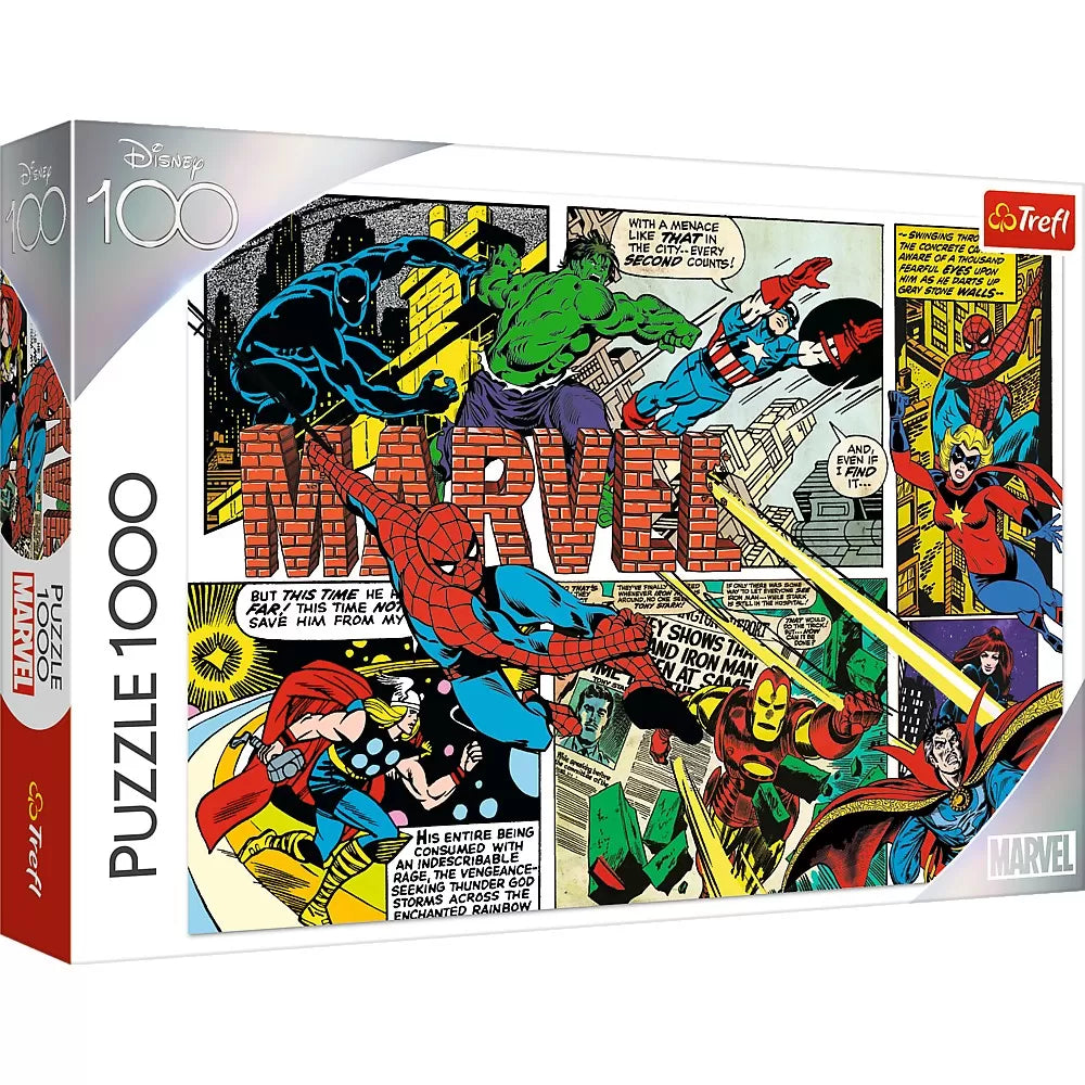 Puzzle trefl 1000 disney 100 eroii marvel