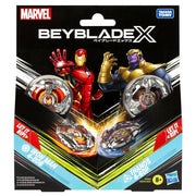 Beyblade x marvel set duo iron man 4-80b si thanos 4-60p