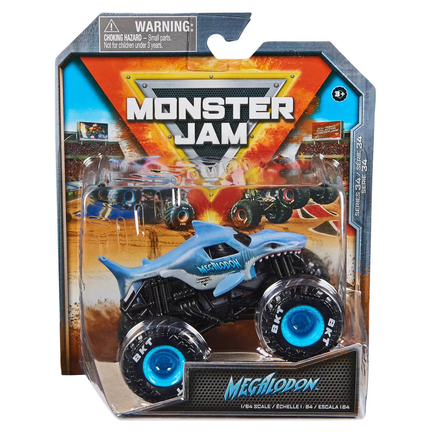 Monster jam masinuta metalica megalodon scara 1 la 64