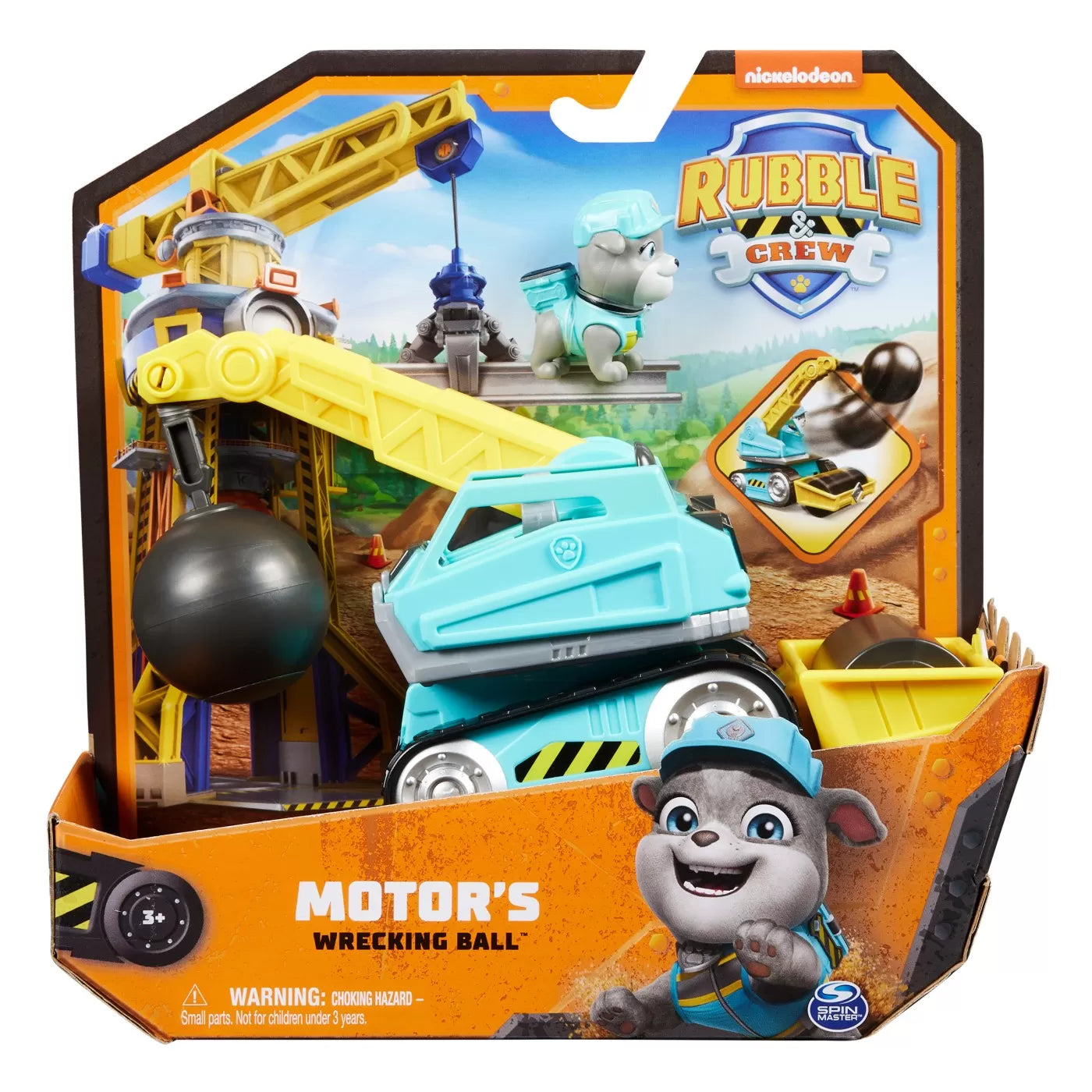 Patrula catelusilor rubble and crew motor si tractorul cu bila de demolare