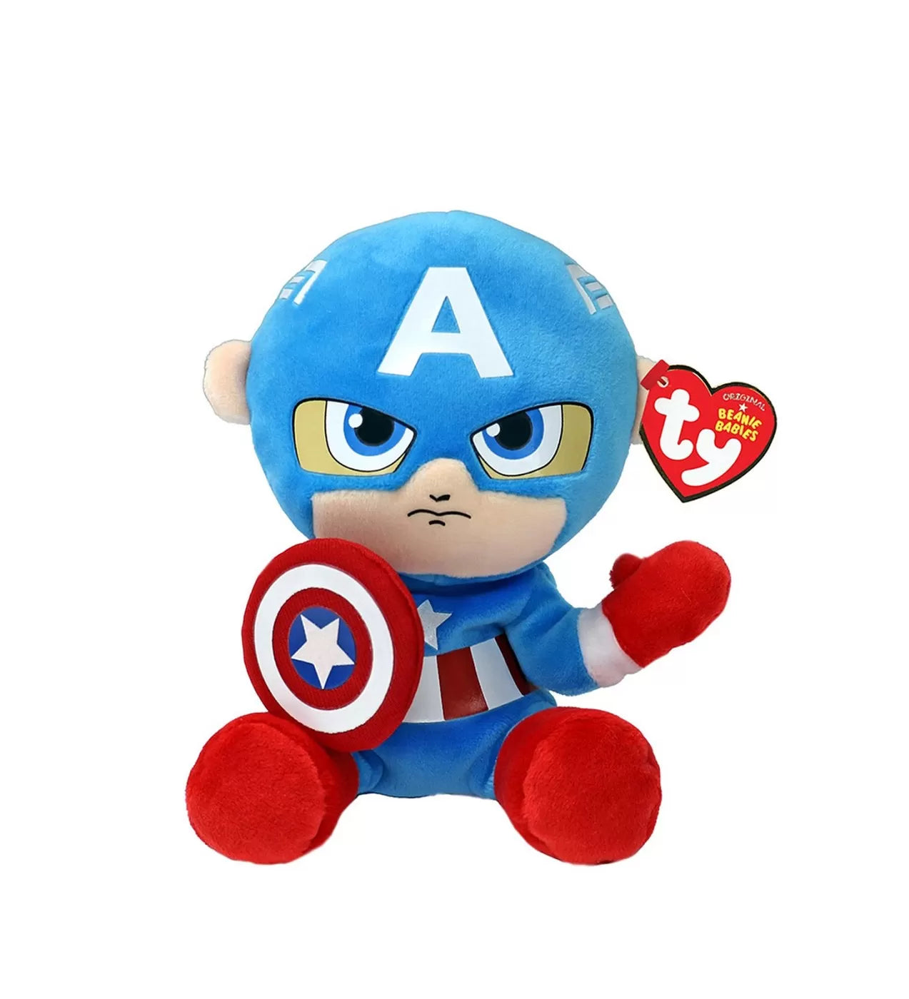 Plus ty 15cm beanie babies soft marvel captain america