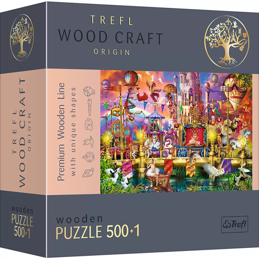 Puzzle trefl din lemn 500+1 piese lumea magica 