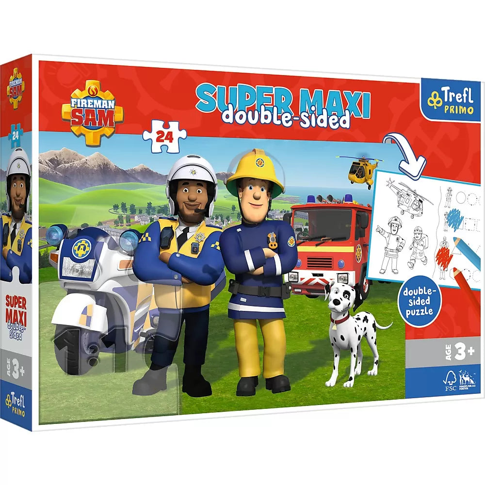 Puzzle trefl primo 24 super maxi pompierul sam echipa pompierilor
