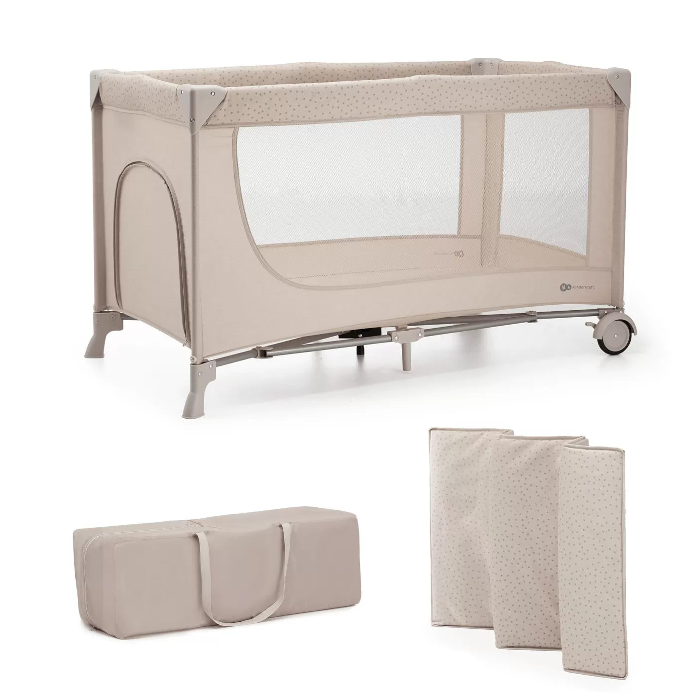 Patut travel kinderkraft joy2, fara accesorii, beige