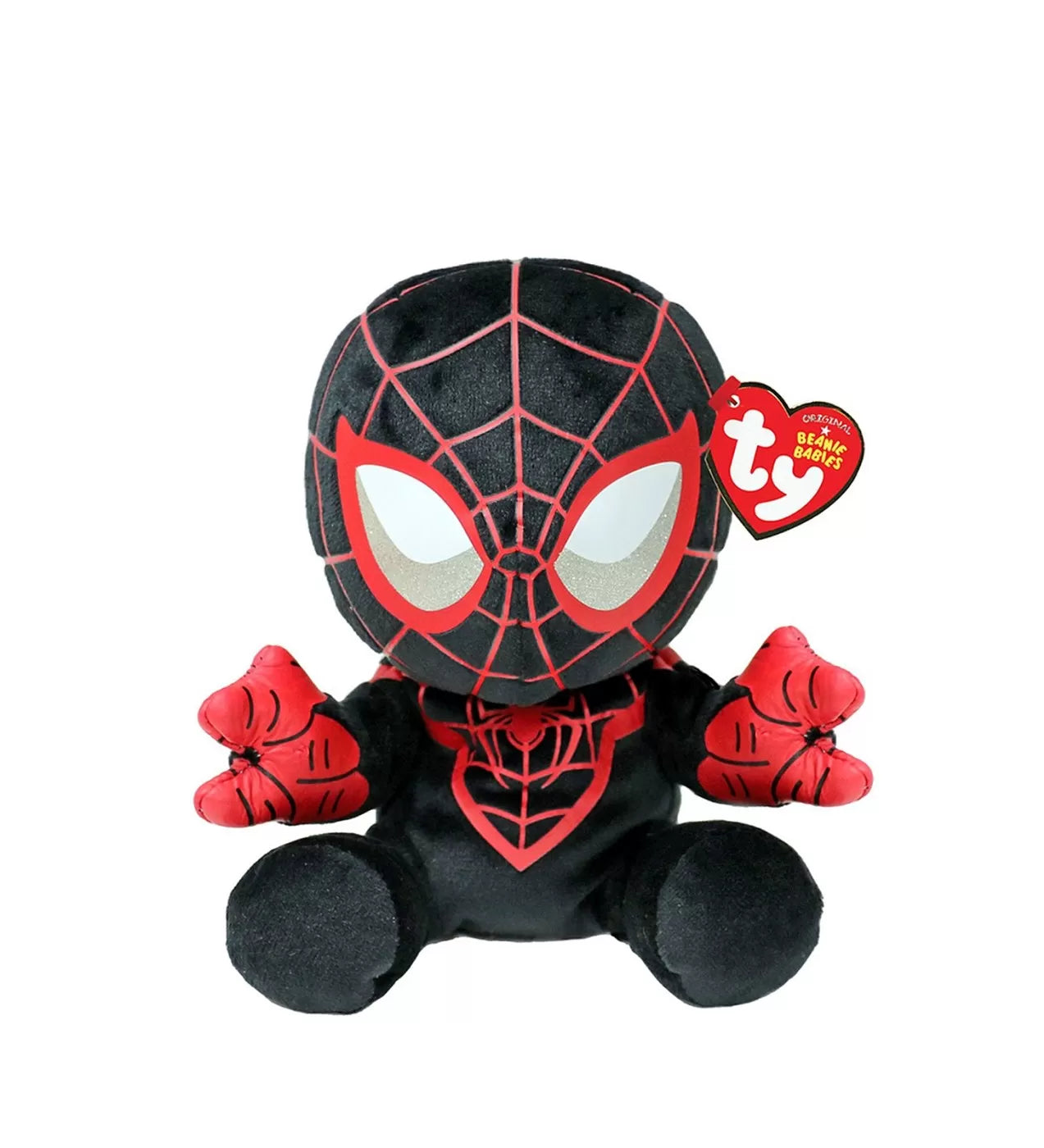 Plus ty 15cm beanie babies soft marvel miles morales spiderman