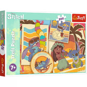 Puzzle trefl 200 stitch la plaja cu lilo si stitch