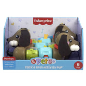 Fisher price jucarie catelus de activitate pentru bebelusi click and spin