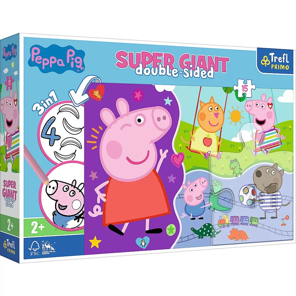 Puzzle trefl primo  super giant 15 peppa pig 