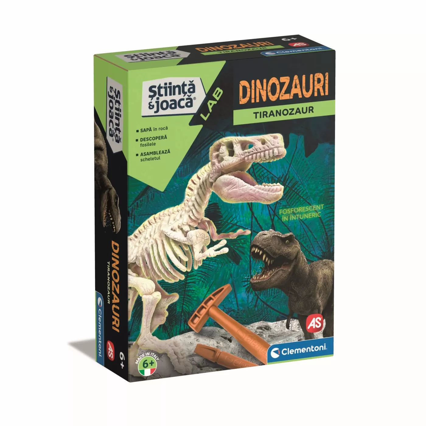 Stiinta si joaca descopera dinozaurul t-rex fluo 