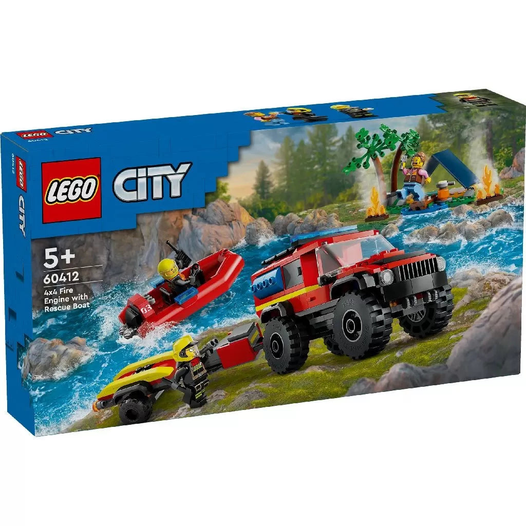 Lego city camion 4x4 si barca de pompieri 60412