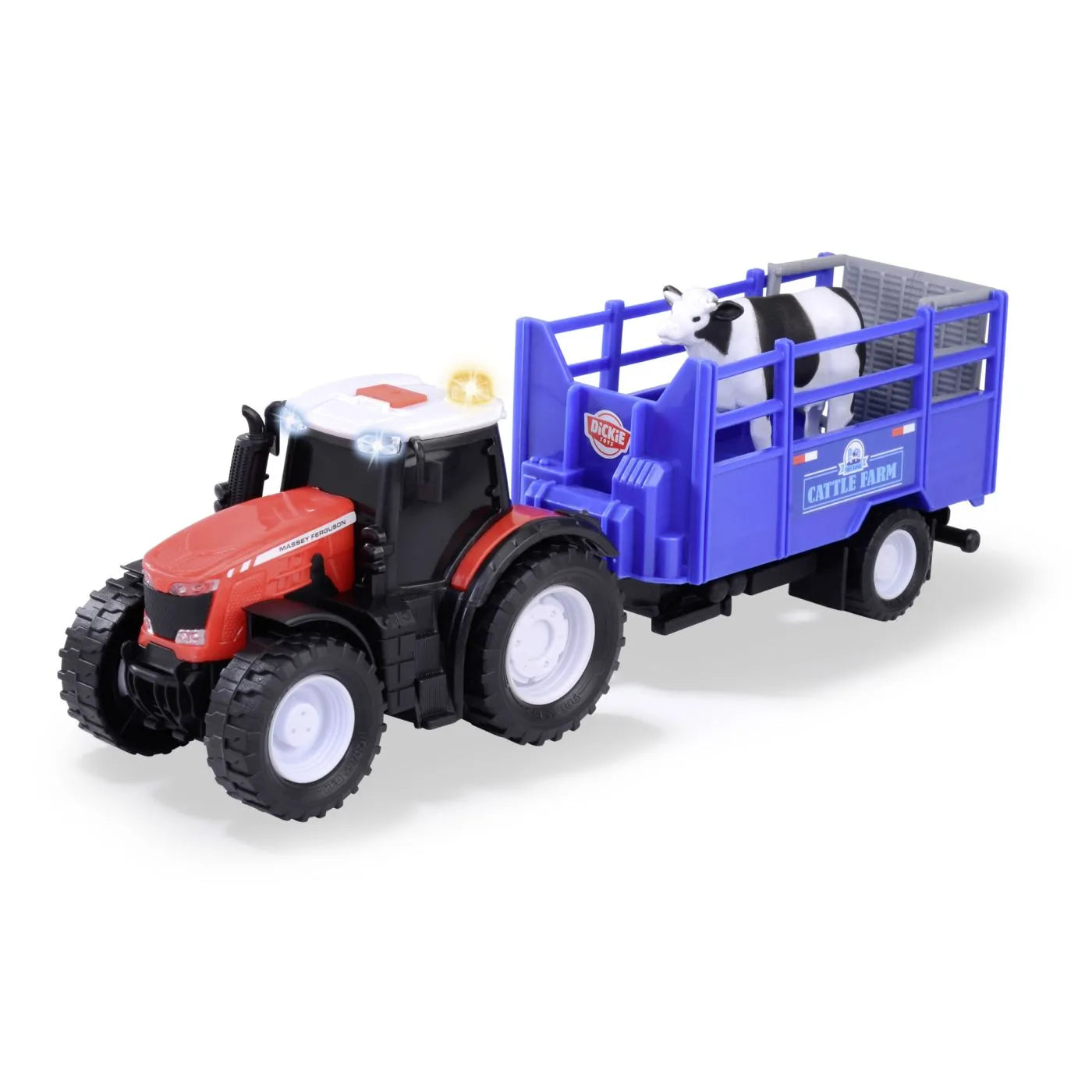 Dickie Massey Ferguson traktor és utánfutó hang- és fényfunkcióval