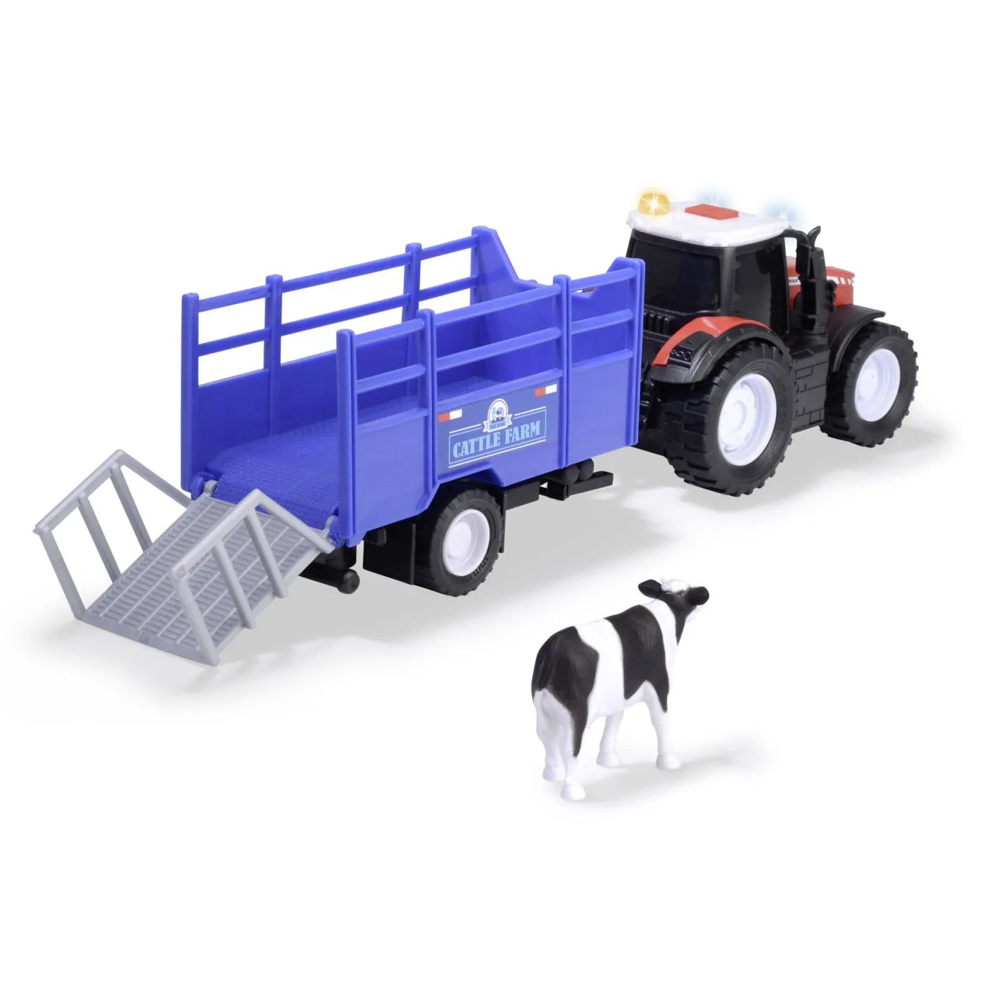 Dickie Massey Ferguson traktor és utánfutó hang- és fényfunkcióval
