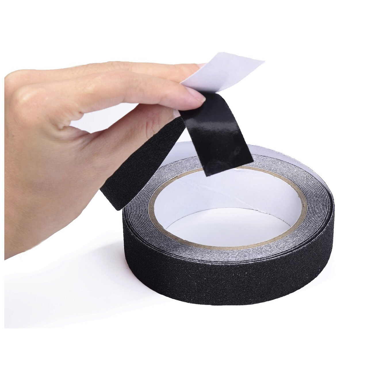 Banda antialunecare neagra, autoadeziva 5m