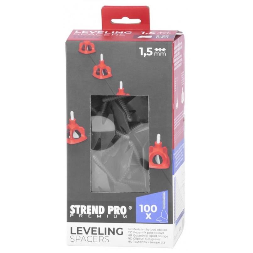 Távtartó készlet kerámialap-kiegyenlítő és -illesztő rendszerhez, LS122, szürke, 100 db, 1,5 mm