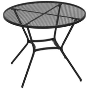 Masa gradina/terasa/balcon pentru exterior, rotunda, metalica, negru, 91x71.5 cm